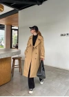 Stradi Model Camel Astarlı Uzun Trençkot