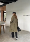 Stradi Model Haki Astarlı Uzun Trençkot