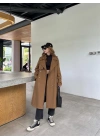 Stradi Model Kahve Astarlı Uzun Trençkot