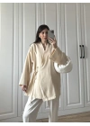 Taş Yandan Bağlamalı Tensel Kimono Ceket