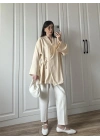 Taş Yandan Bağlamalı Tensel Kimono Ceket