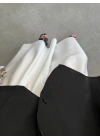 Tek Cepli Keten Oversize Siyah Gömlek