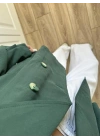 Tensel Oversize Zümrüt Yeşili Kısa Trençkot