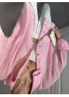 Transparan Pembe Oversize Gömlek