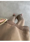 Tül Detaylı Bronz Bluz Takım