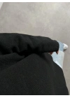 V Yaka Oversize Siyah Basic Kazak