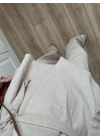 Vool Ham Keten Bej Kimono Takım