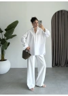 Yale Oversize Poplin Beyaz Gömlek
