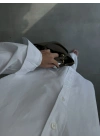 Yale Oversize Poplin Beyaz Gömlek