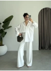 Yale Oversize Poplin Beyaz Gömlek