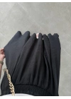 Yarım Astarlı Asimetrik Siyah Etek
