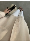 Yavruağzı Oversize Tensel Gömlek