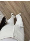 Yüksekbel Palazzo Beyaz Kumaş Pantolon