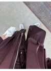 Zr Saten Oversize Bordo Bomber Ceket
