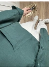Zümrüt Yeşilİ Oversize Tensel Gömlek