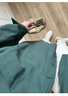 Zümrüt Yeşilİ Oversize Tensel Gömlek