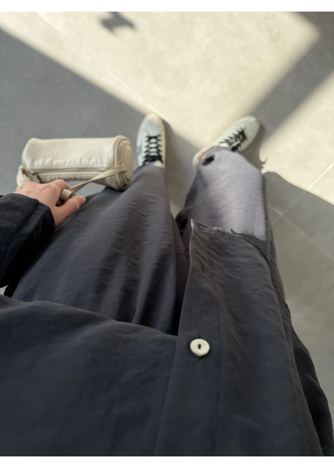 Tensel Oversize Siyah Şalvar Takım