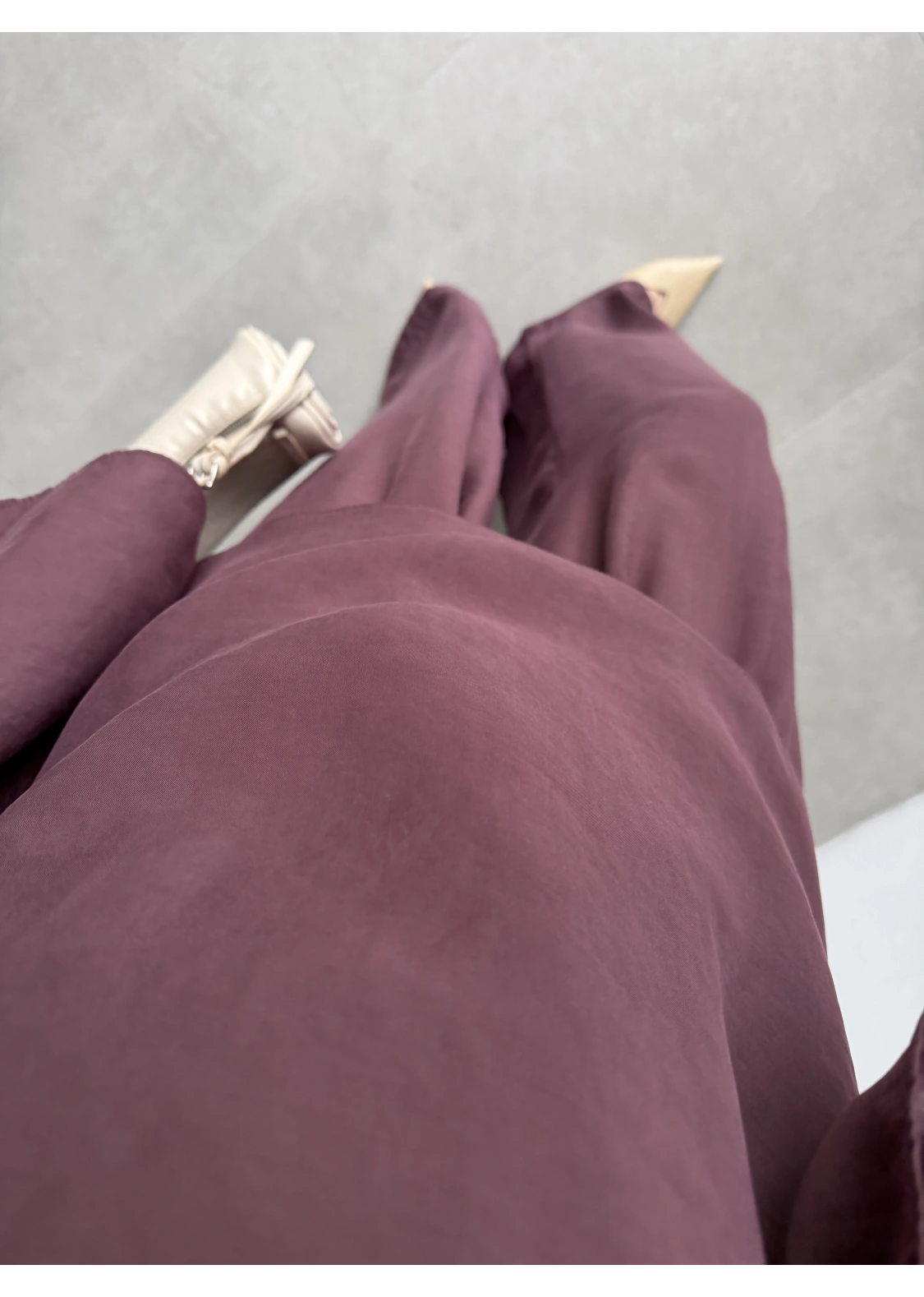 Asimetrik Kesim Marve Premium Mürdüm Takım