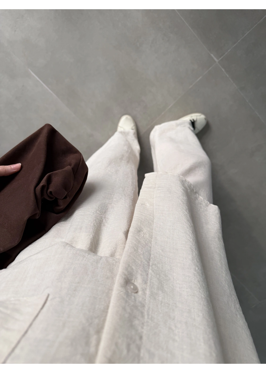 Hakim Yaka Taş Keten Gömlek Takım