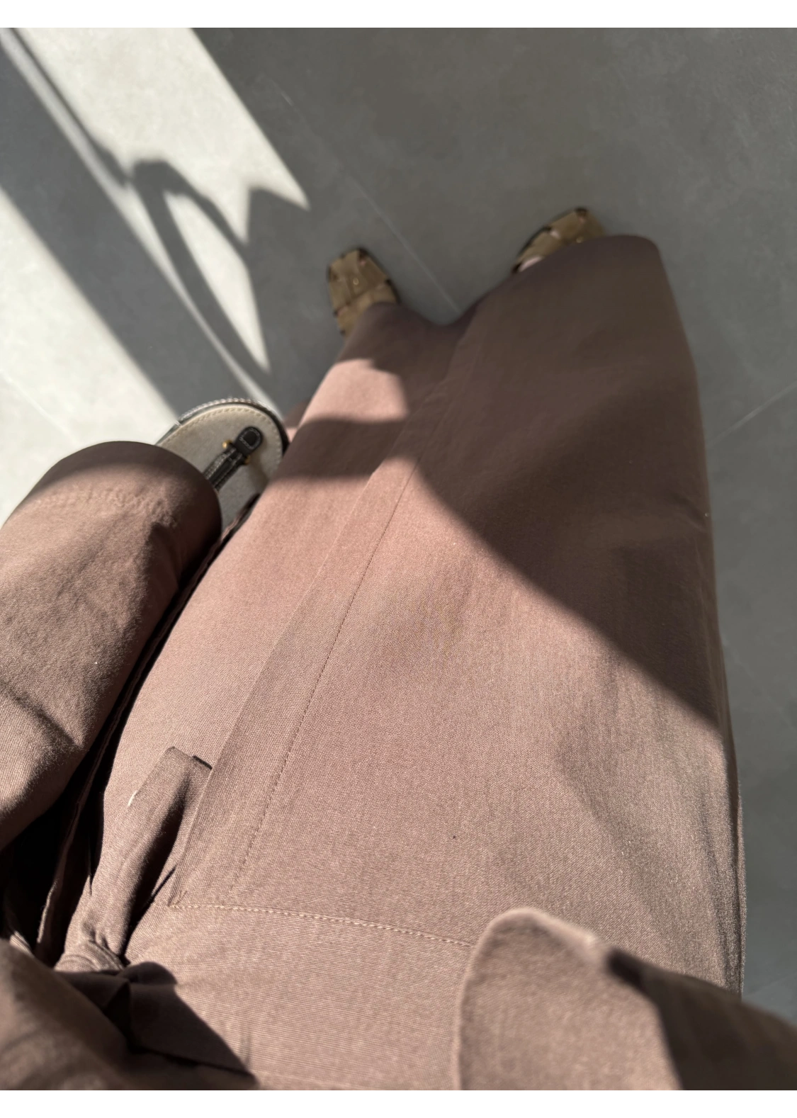 Anvelop Keten Etekli Kahve Gömlek Takım