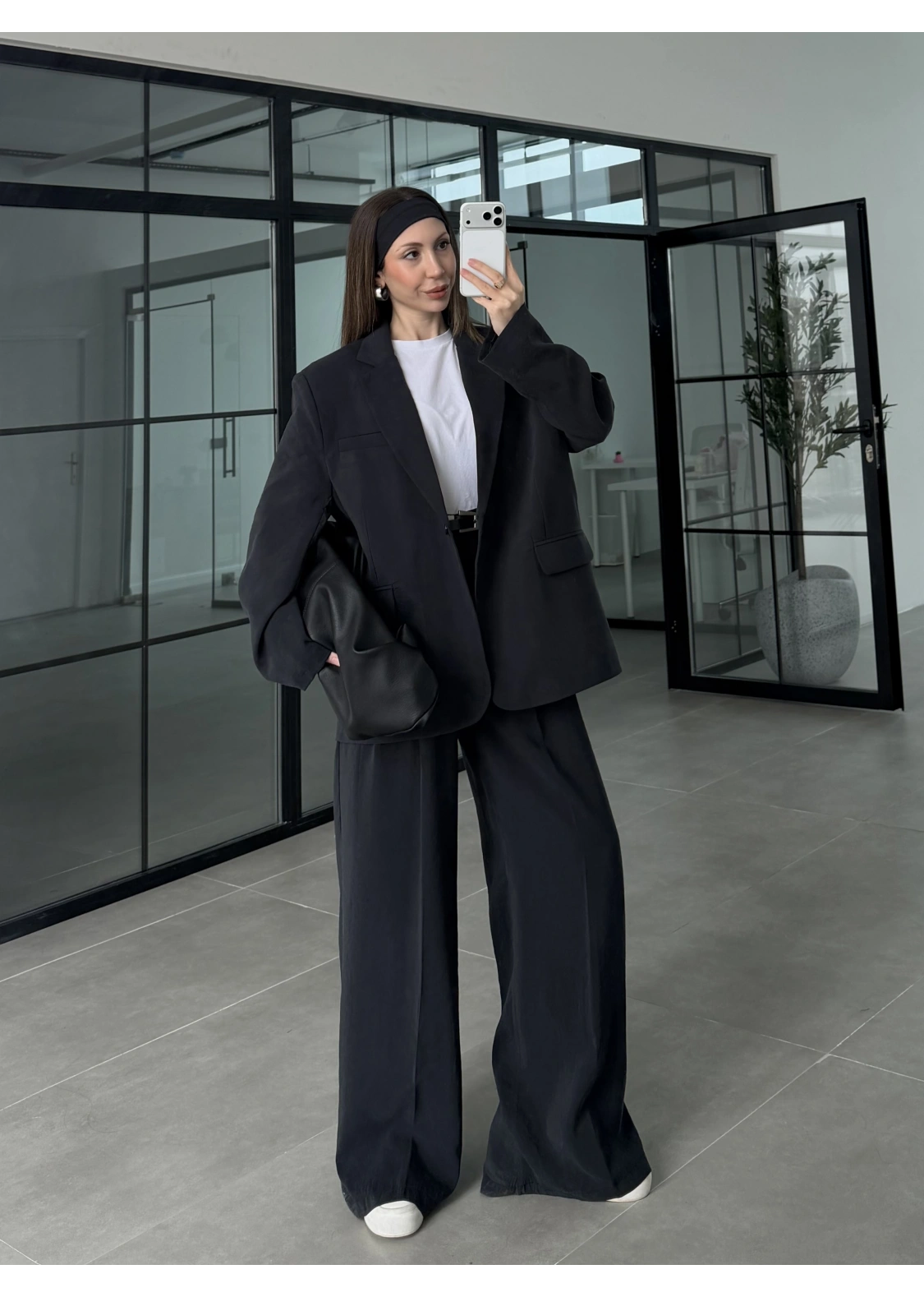 Perla Premium Astralı Siyah Ceket Takım