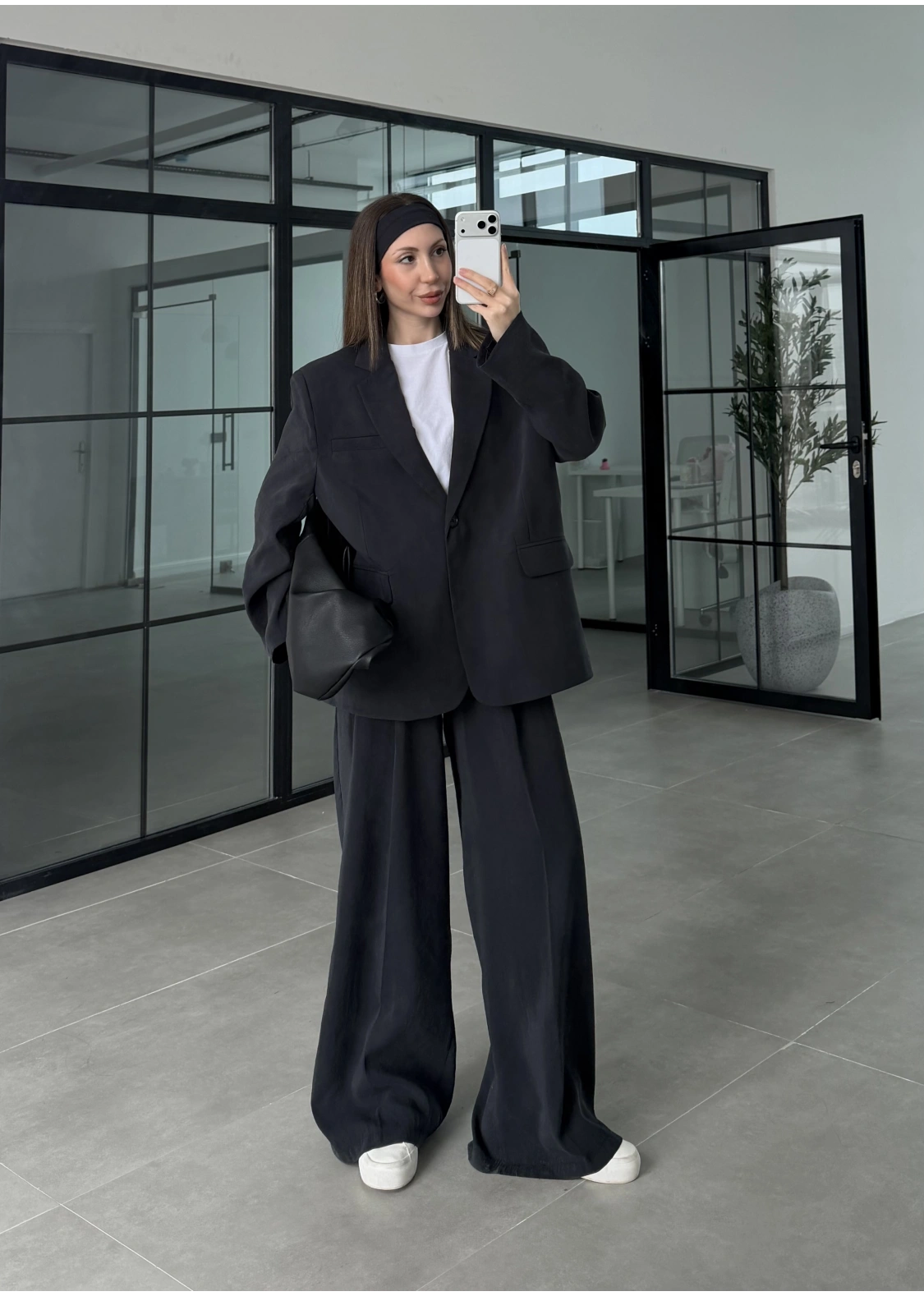 Perla Premium Astralı Siyah Ceket Takım