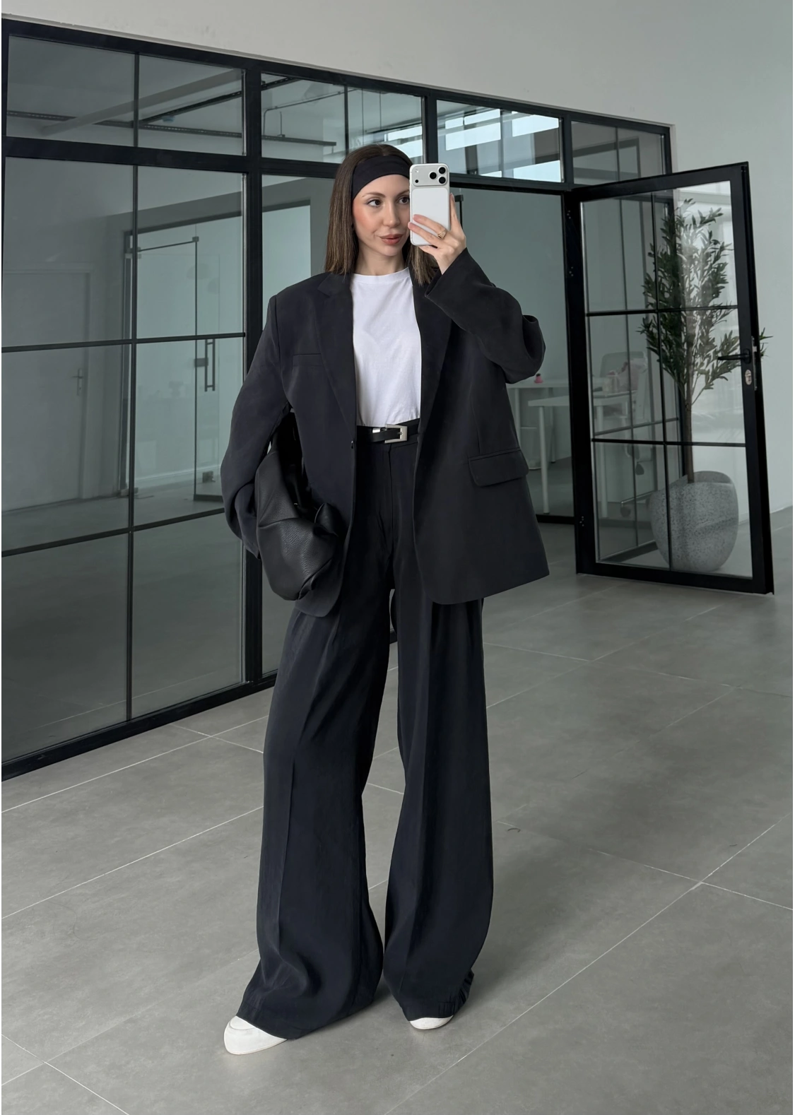 Perla Premium Astralı Siyah Ceket Takım