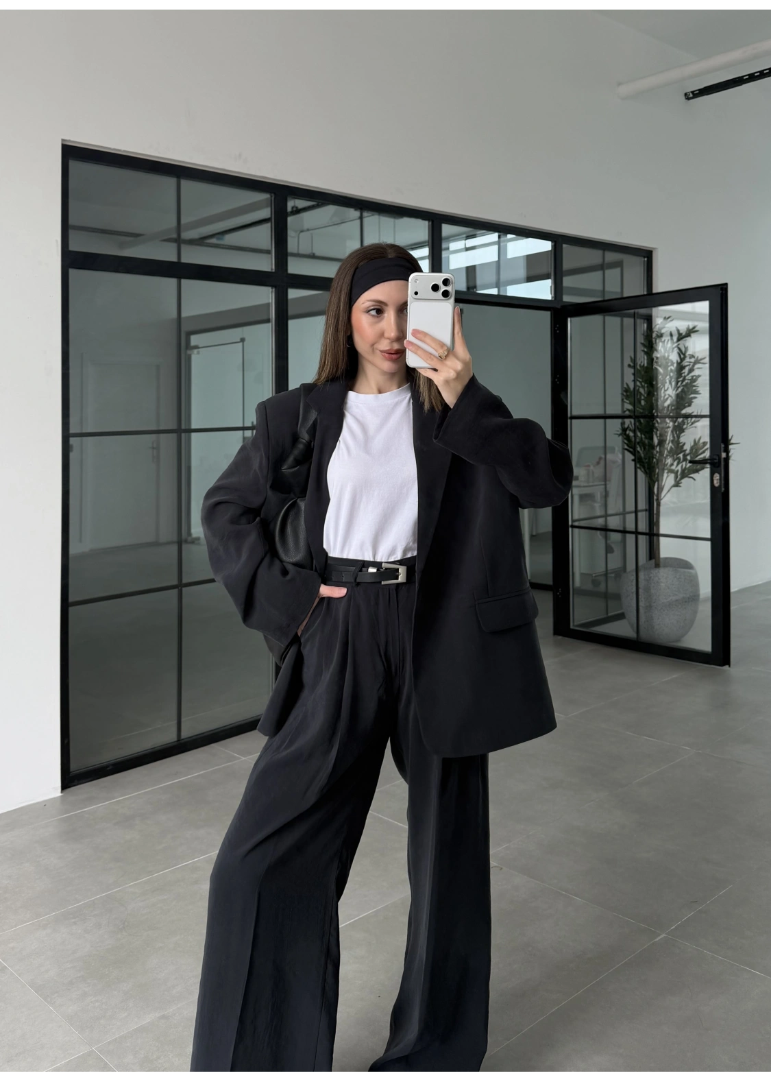 Perla Premium Astralı Siyah Ceket Takım