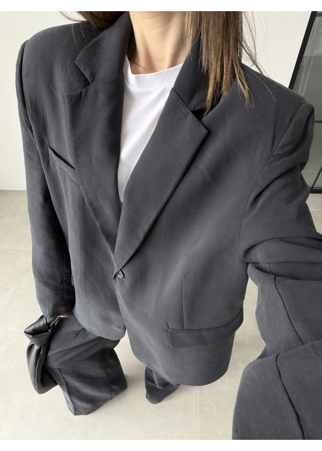 Perla Premium Astralı Siyah Ceket Takım