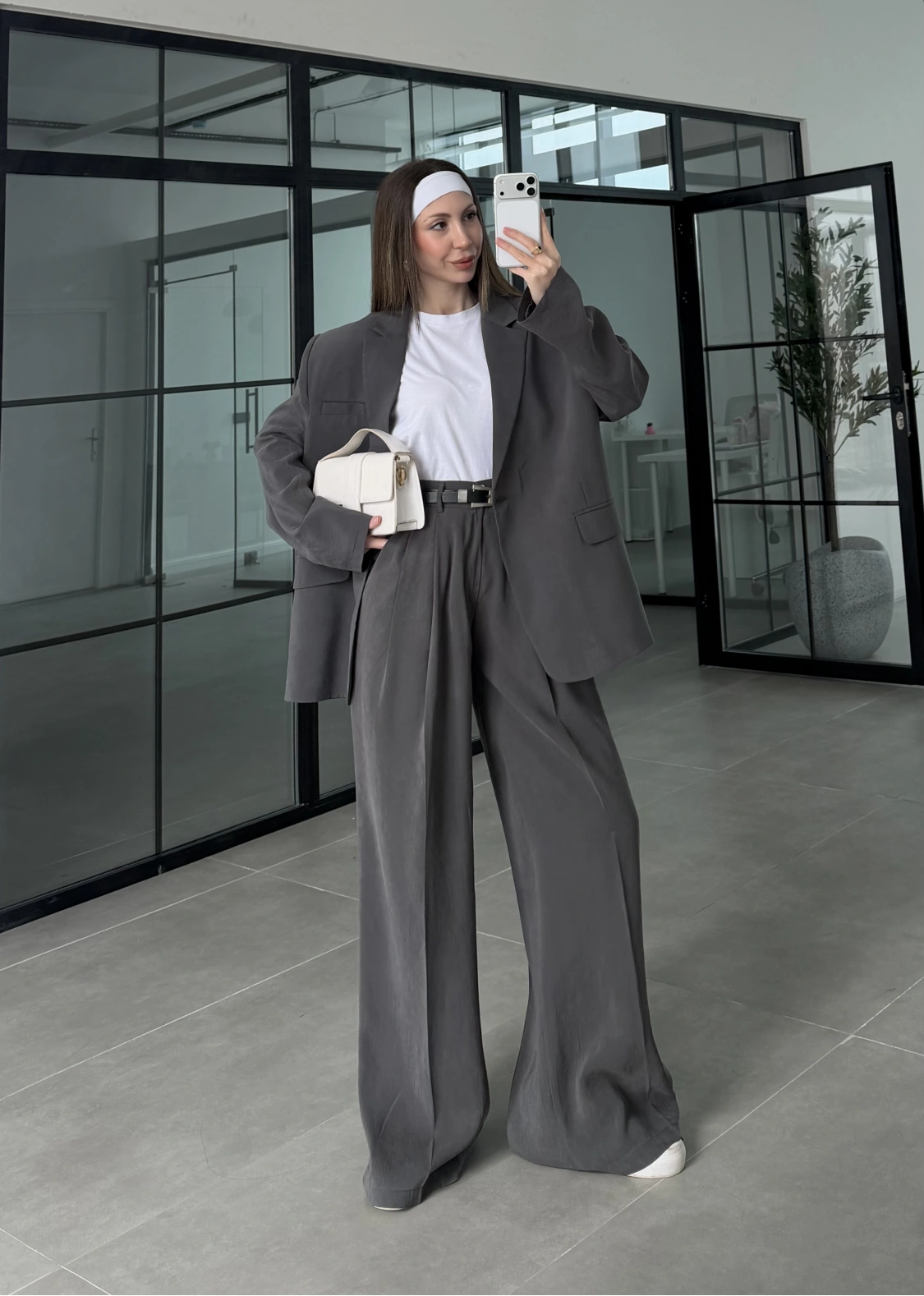 Perla Premium Astralı Antrasit Ceket Takım