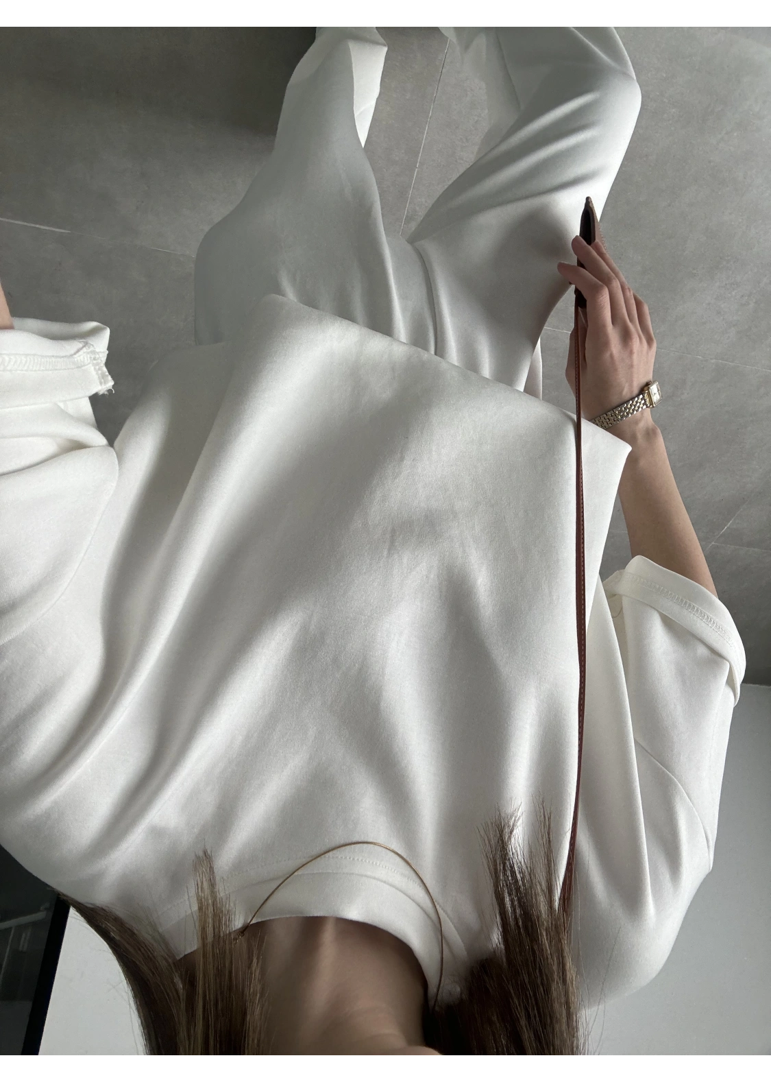 Oysh Kumaş Kısakollu Beyaz Modal Takım