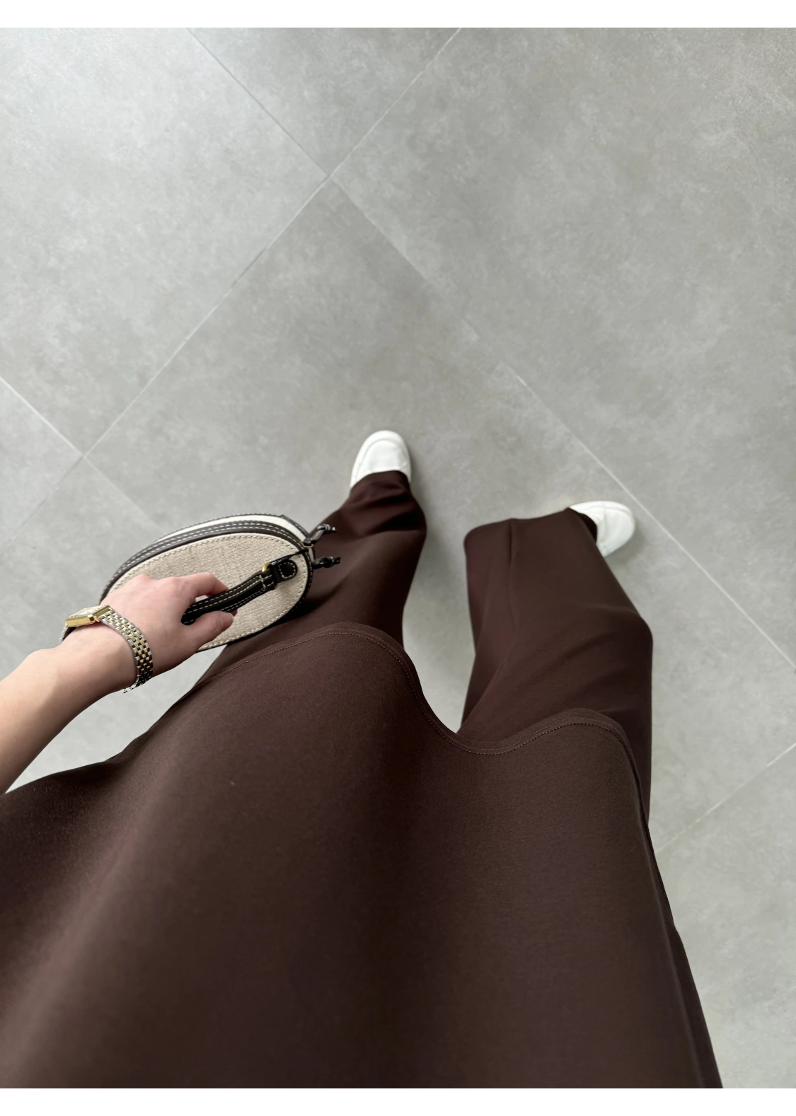 Oysh Kumaş Kısakollu Kahve Modal Takım