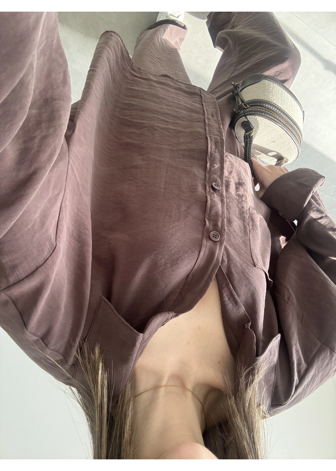 Fav Tensel Kumaş Oversize Kahve Palazzo Takım