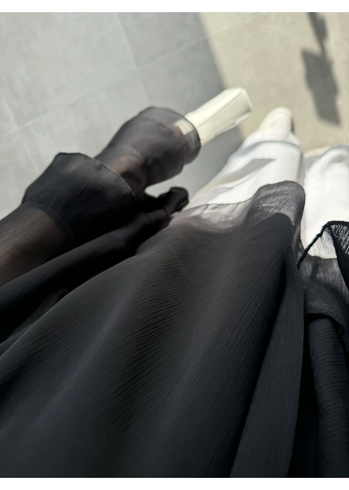 Loya Bağlamalı Siyah Şifon Bluz