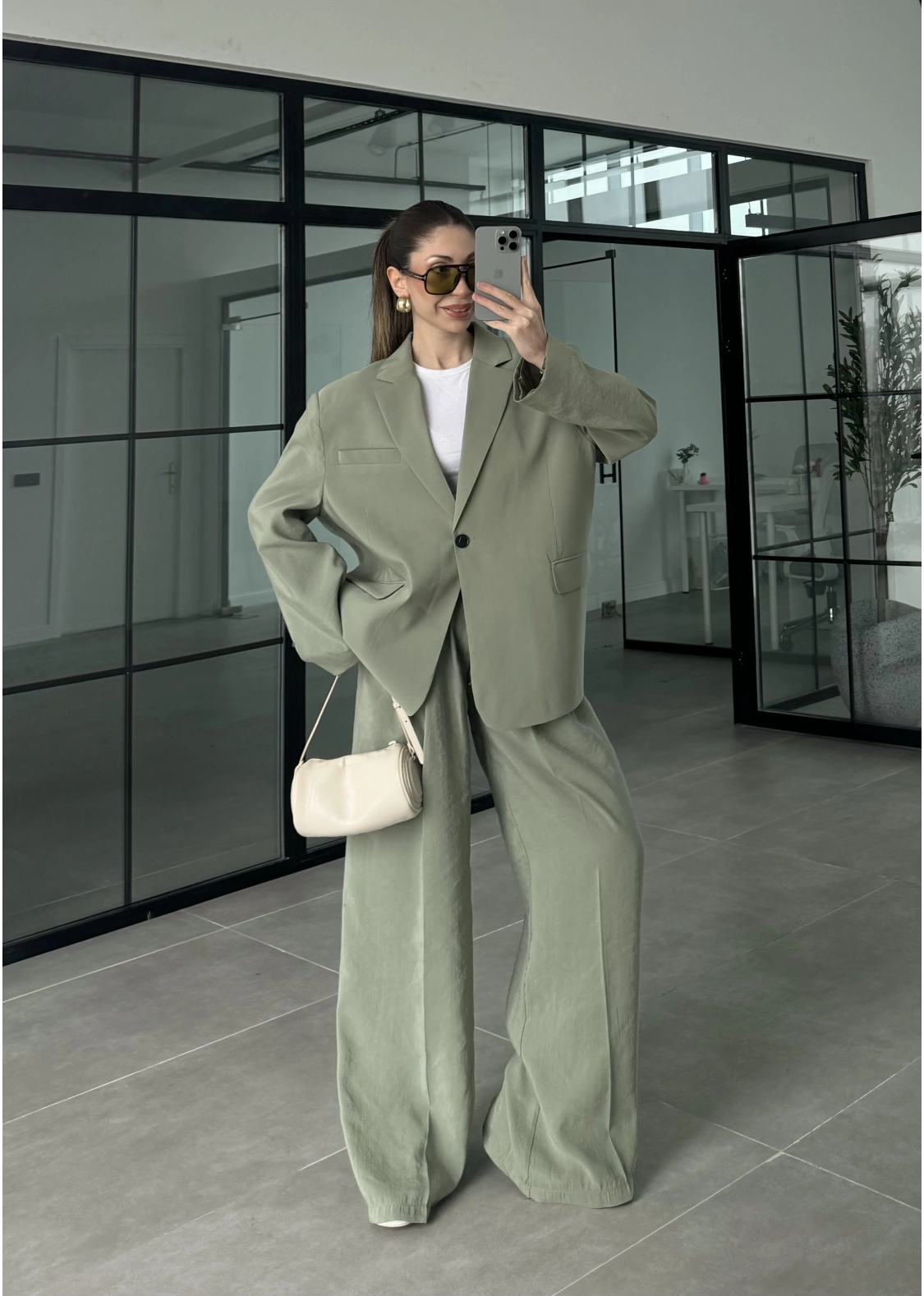 Perla Premium Astralı Çağla Yeşili Ceket Takım