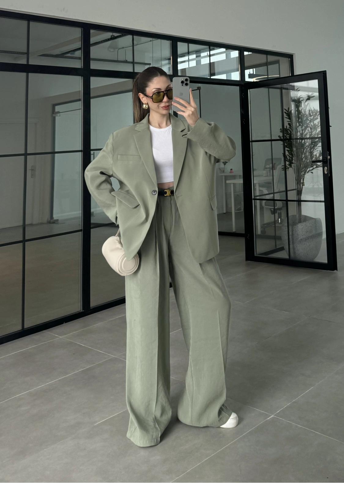 Perla Premium Astralı Çağla Yeşili Ceket Takım