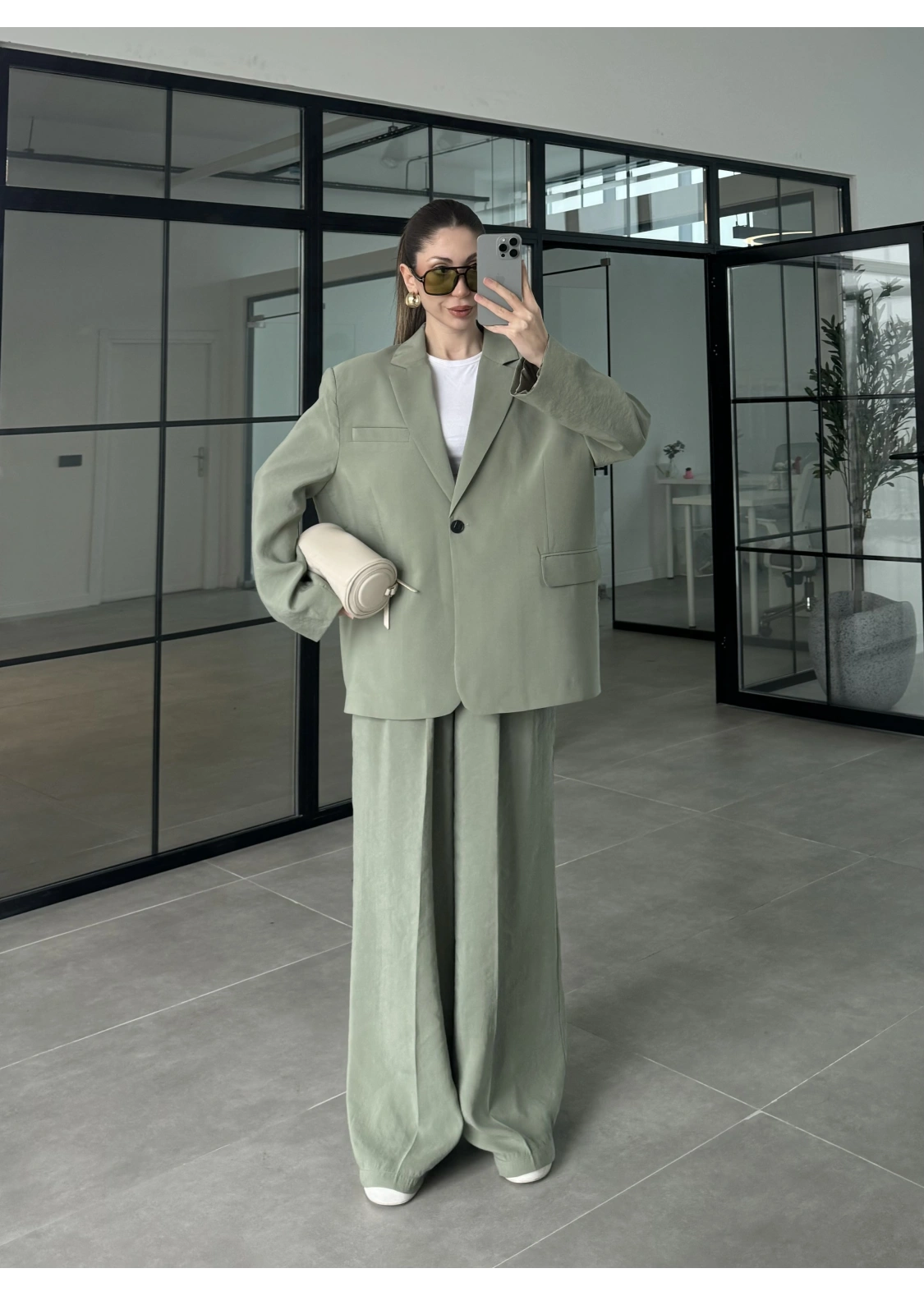 Perla Premium Astralı Çağla Yeşili Ceket Takım