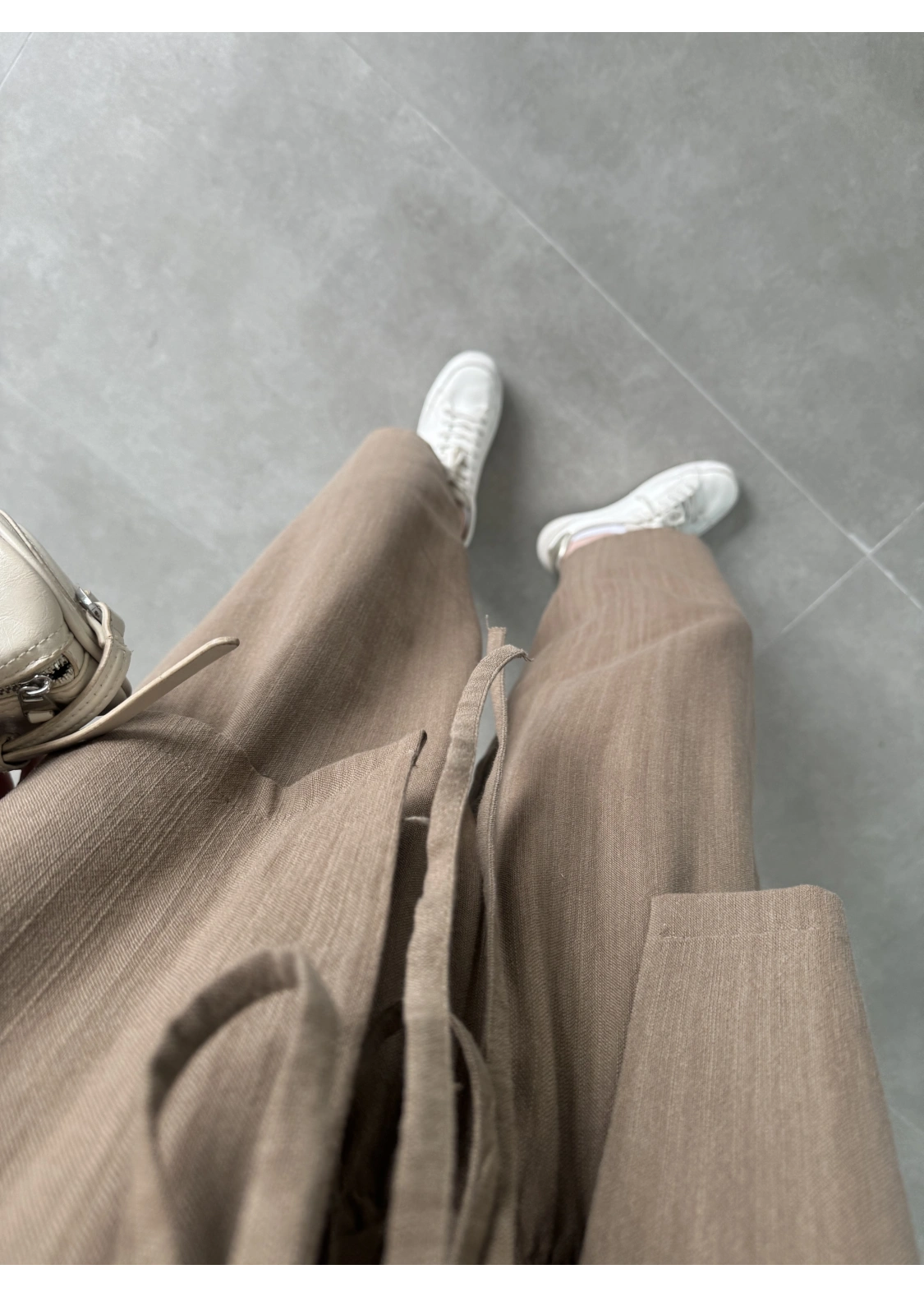 Diana Önü Bağlamalı Kısa Keten Vizon Kimono Takım