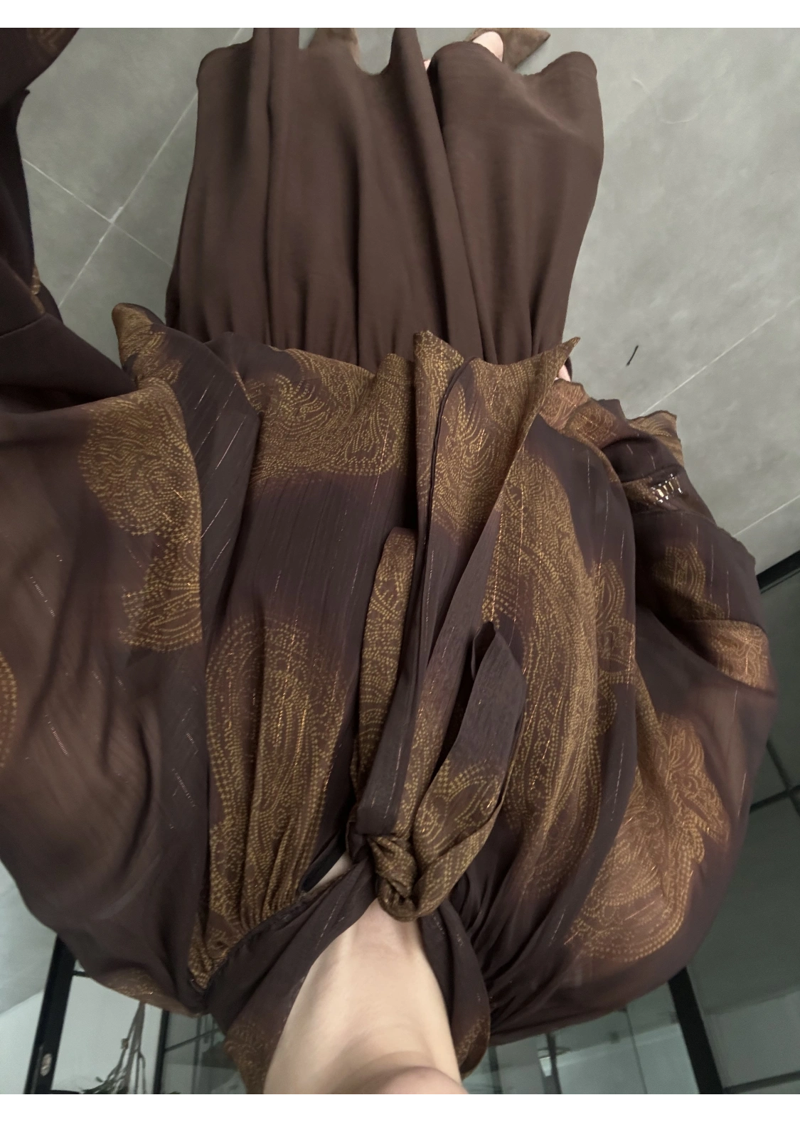 Boho Vintage Önü Bağlamalı Şifon Bluz