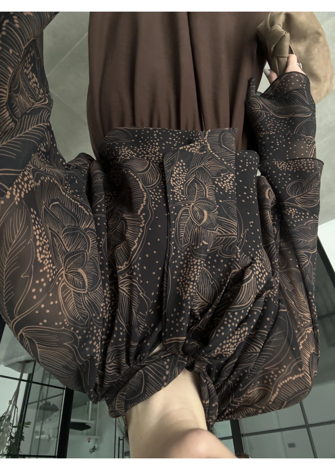 Ruffle Vintage Önü Bağlamalı Şifon Bluz