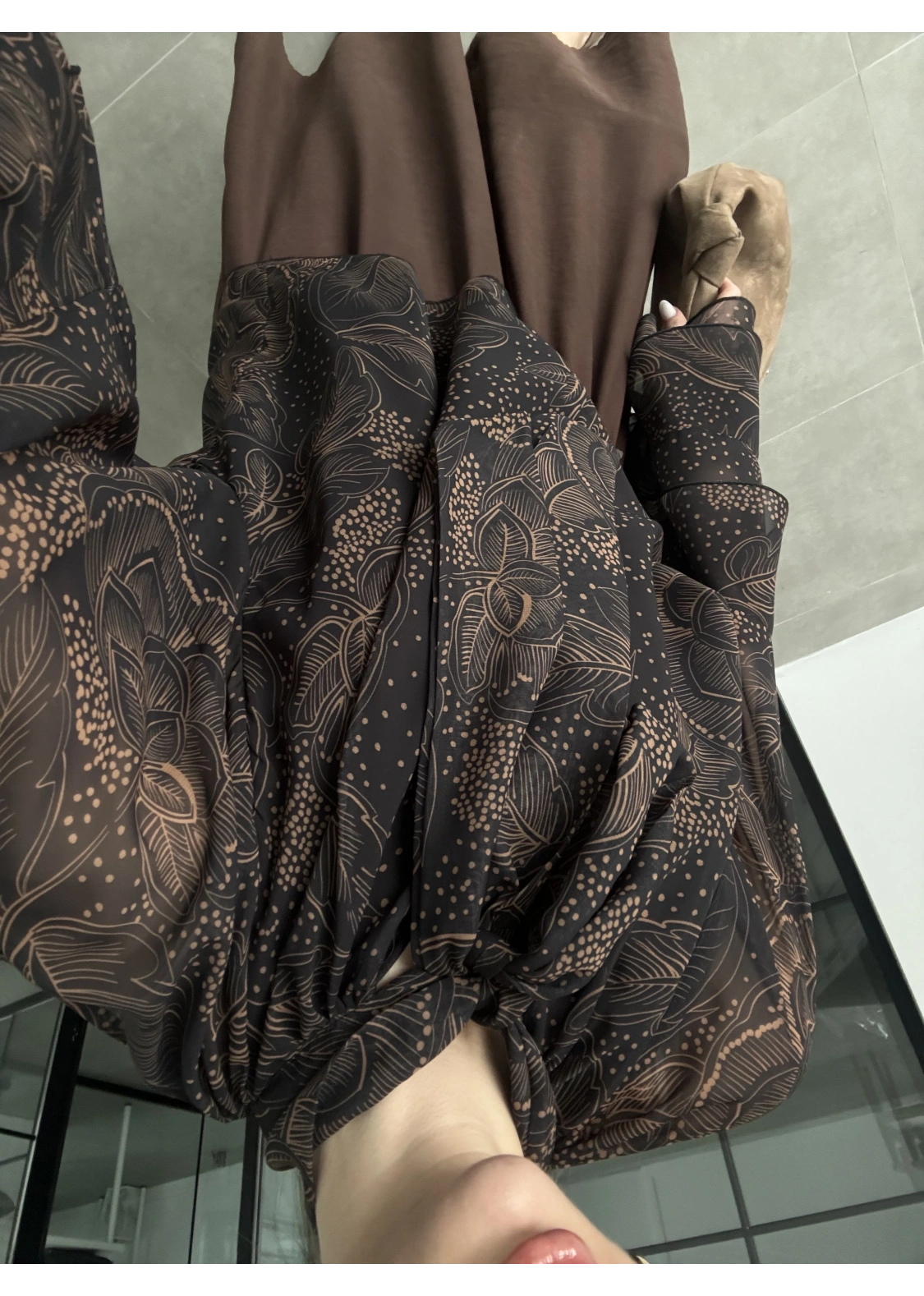 Ruffle Vintage Önü Bağlamalı Şifon Bluz