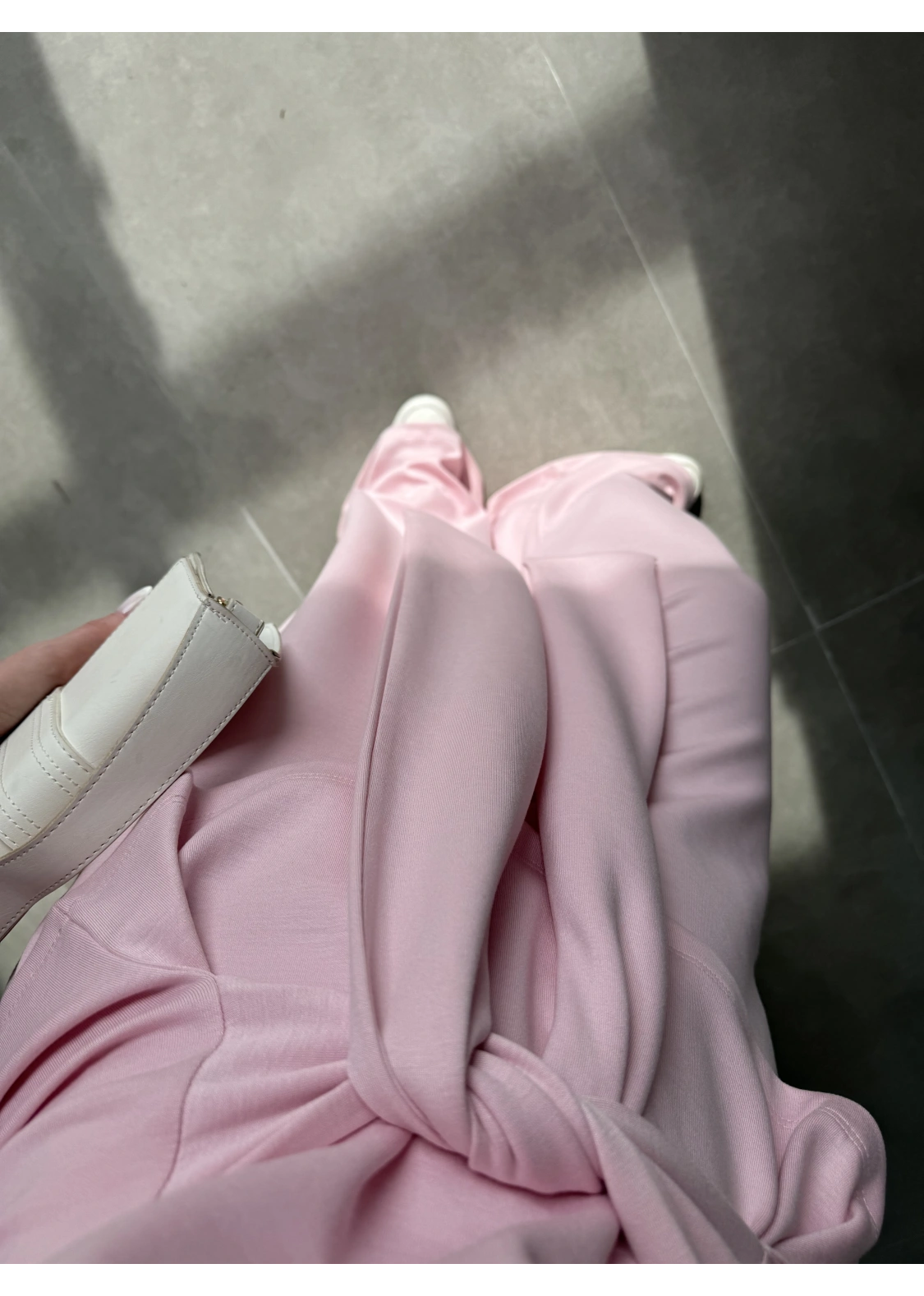 Önden Bağlamalı Model Kumaş Pembe Takım