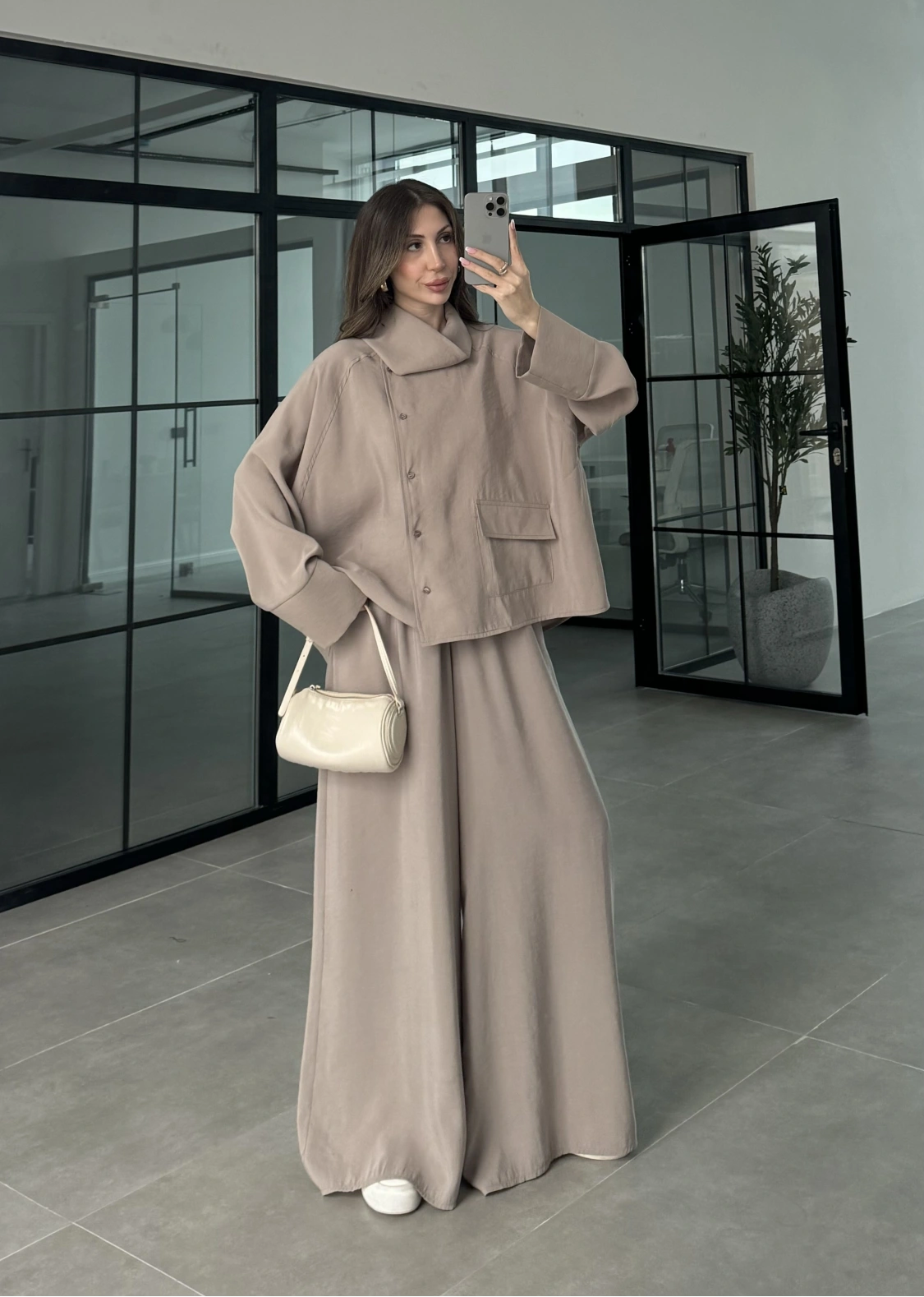 Tek Cepli Şal Yaka Vizon Tensel Takım