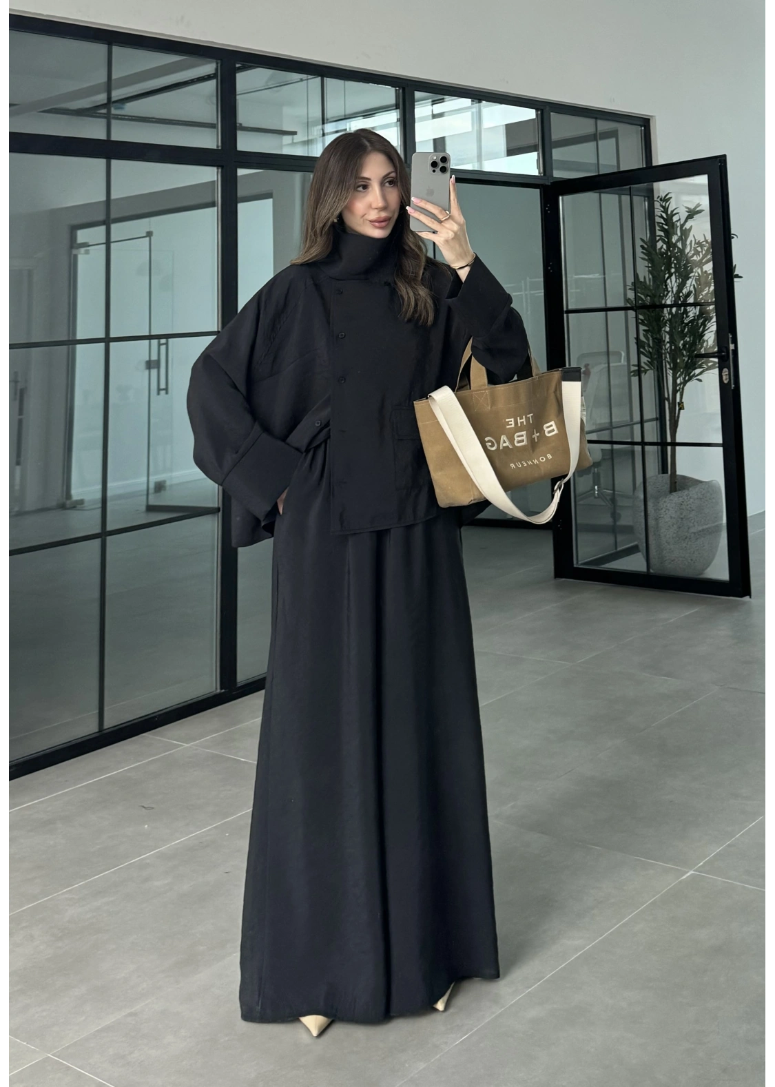 Tek Cepli Şal Yaka Siyah Tensel Takım