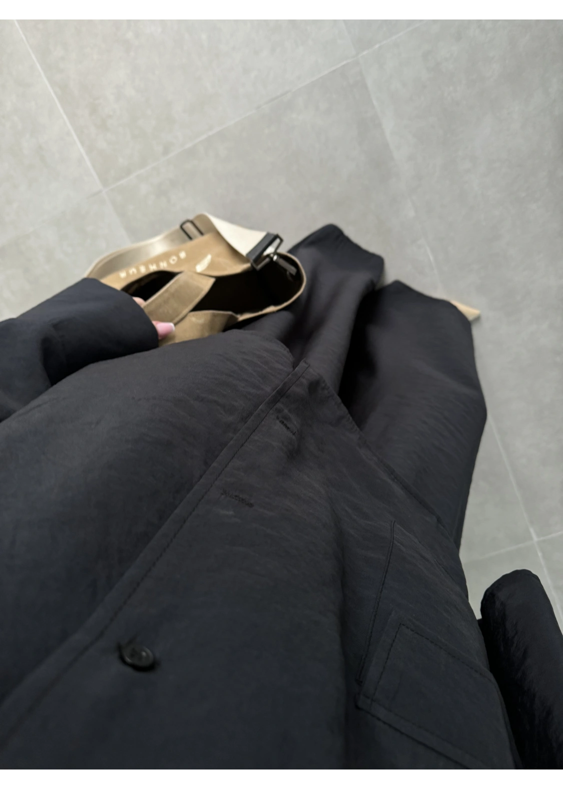 Tek Cepli Şal Yaka Siyah Tensel Takım