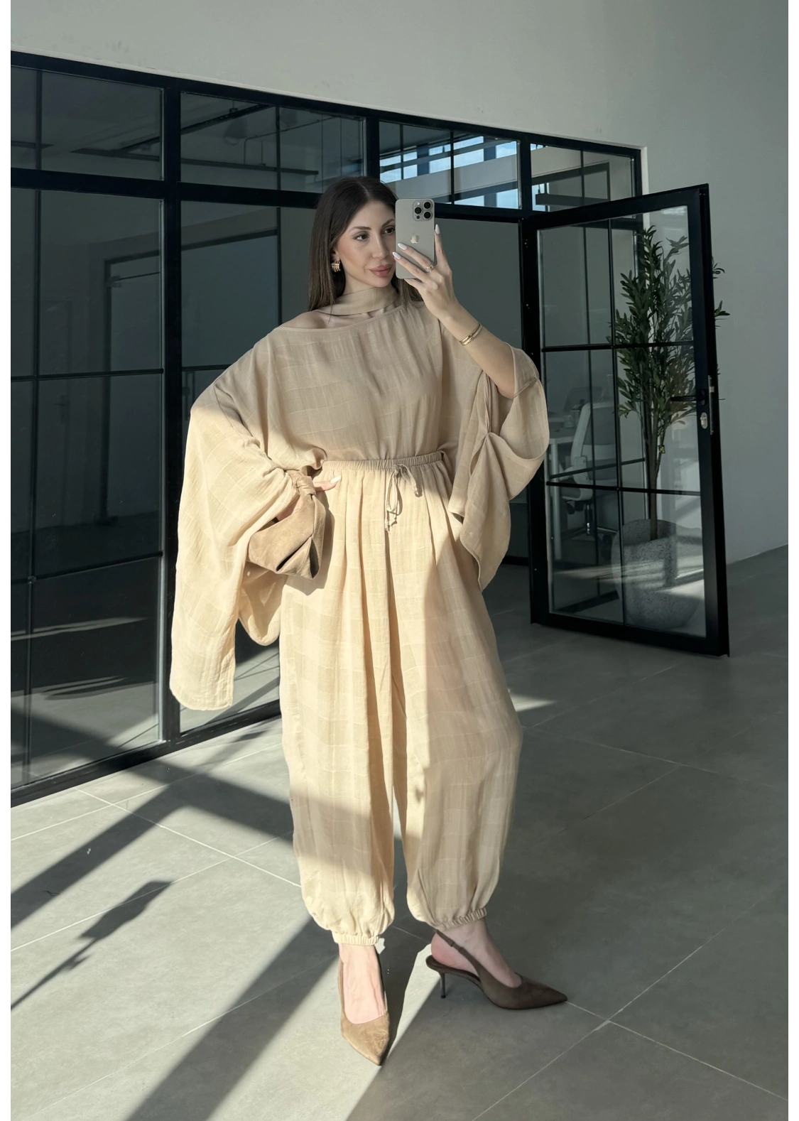 Pançolu İkili Taş Şalvar Takım