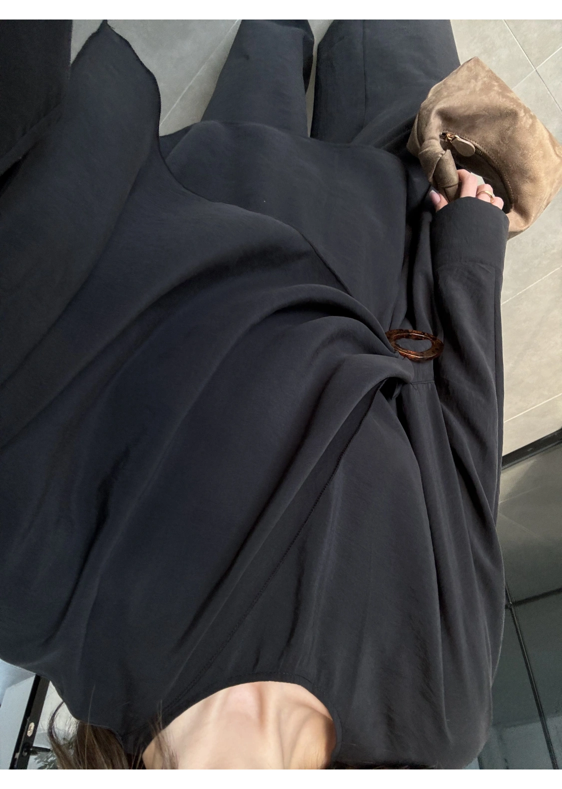 Yandan Tokalı Siyah Tensel Takım