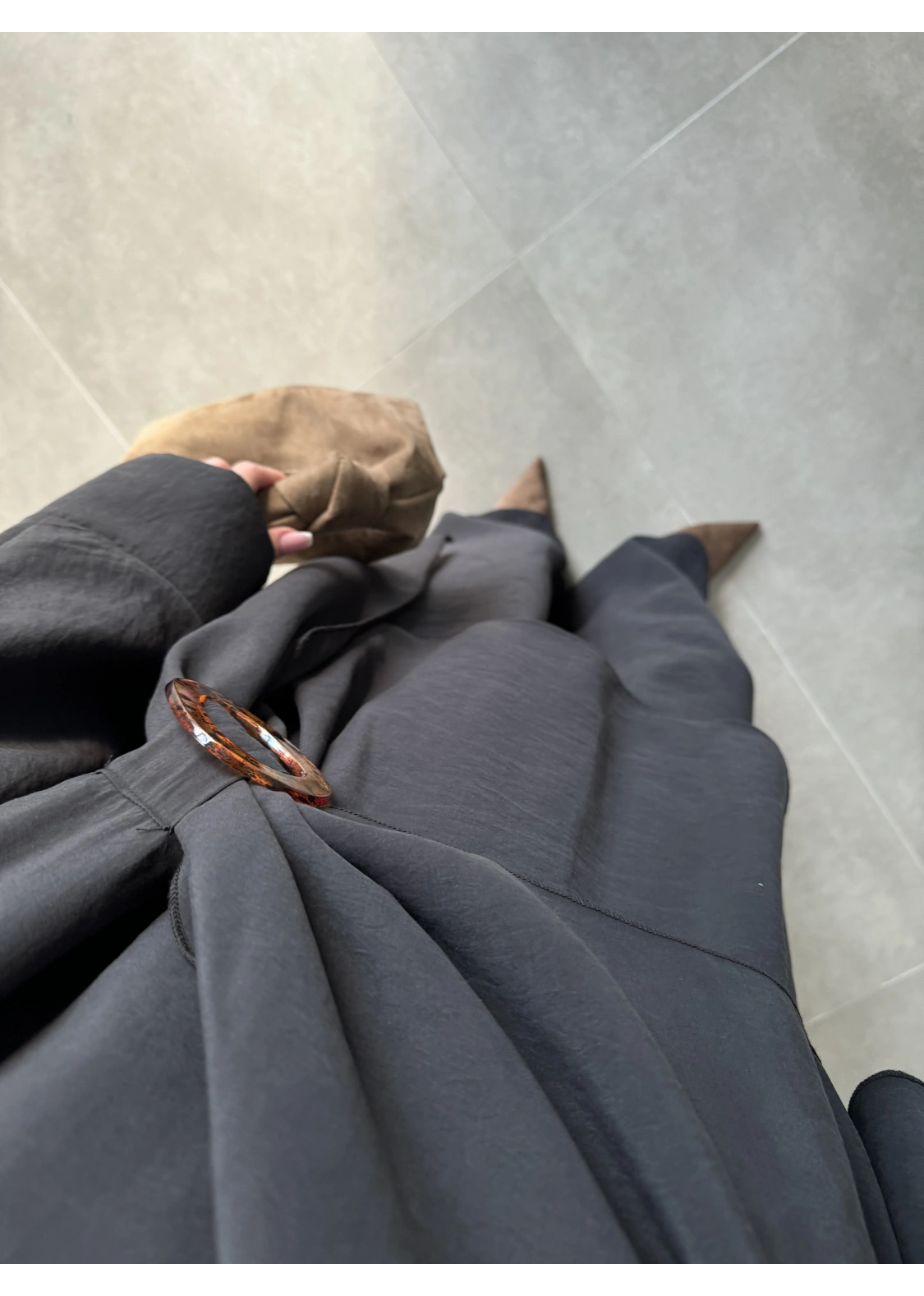 Yandan Tokalı Siyah Tensel Takım