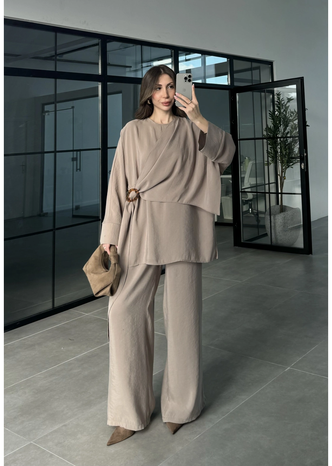 Yandan Tokalı Vizon Tensel Takım