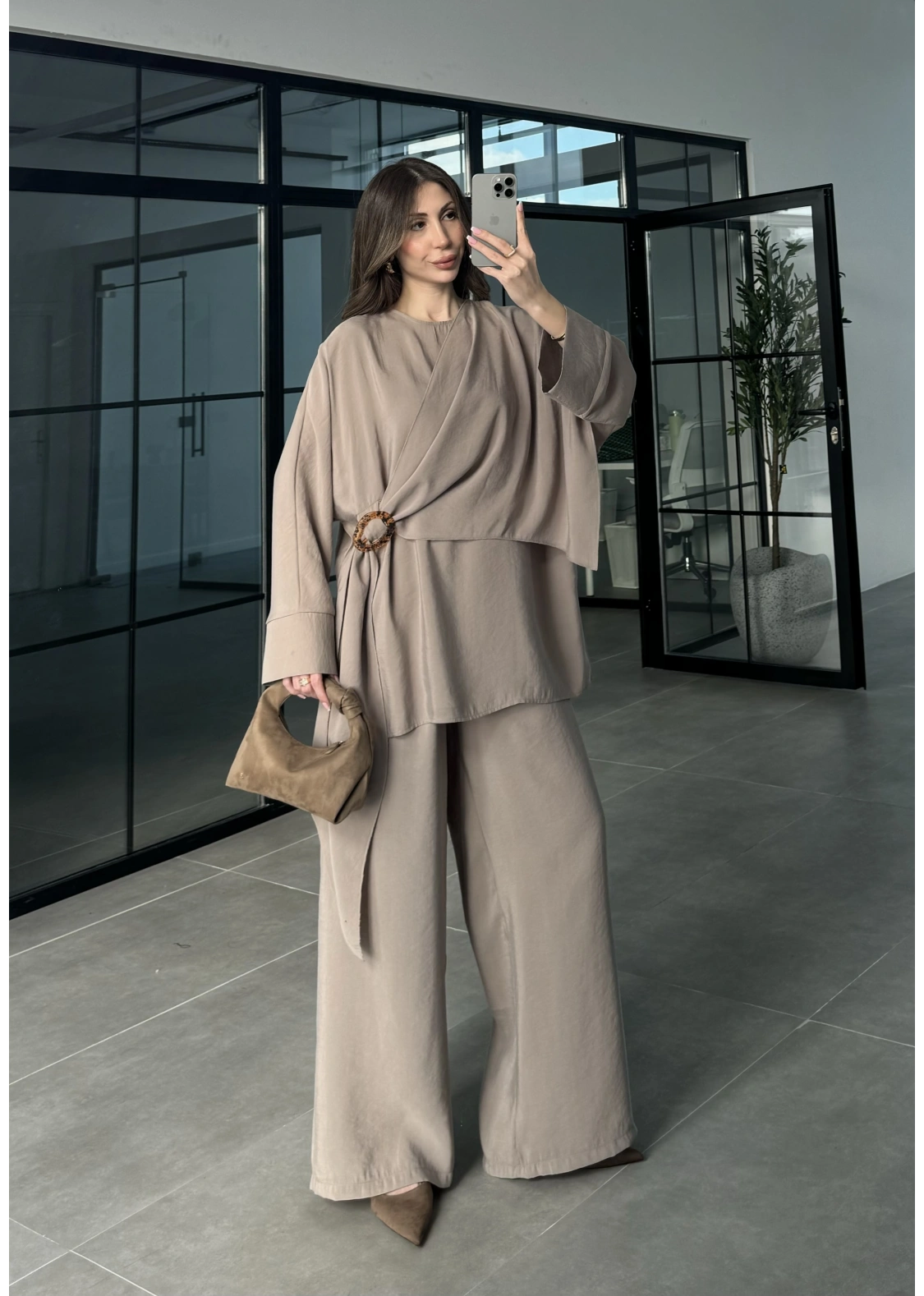 Yandan Tokalı Vizon Tensel Takım